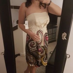 100% Silk Dress with Boning Sz 2